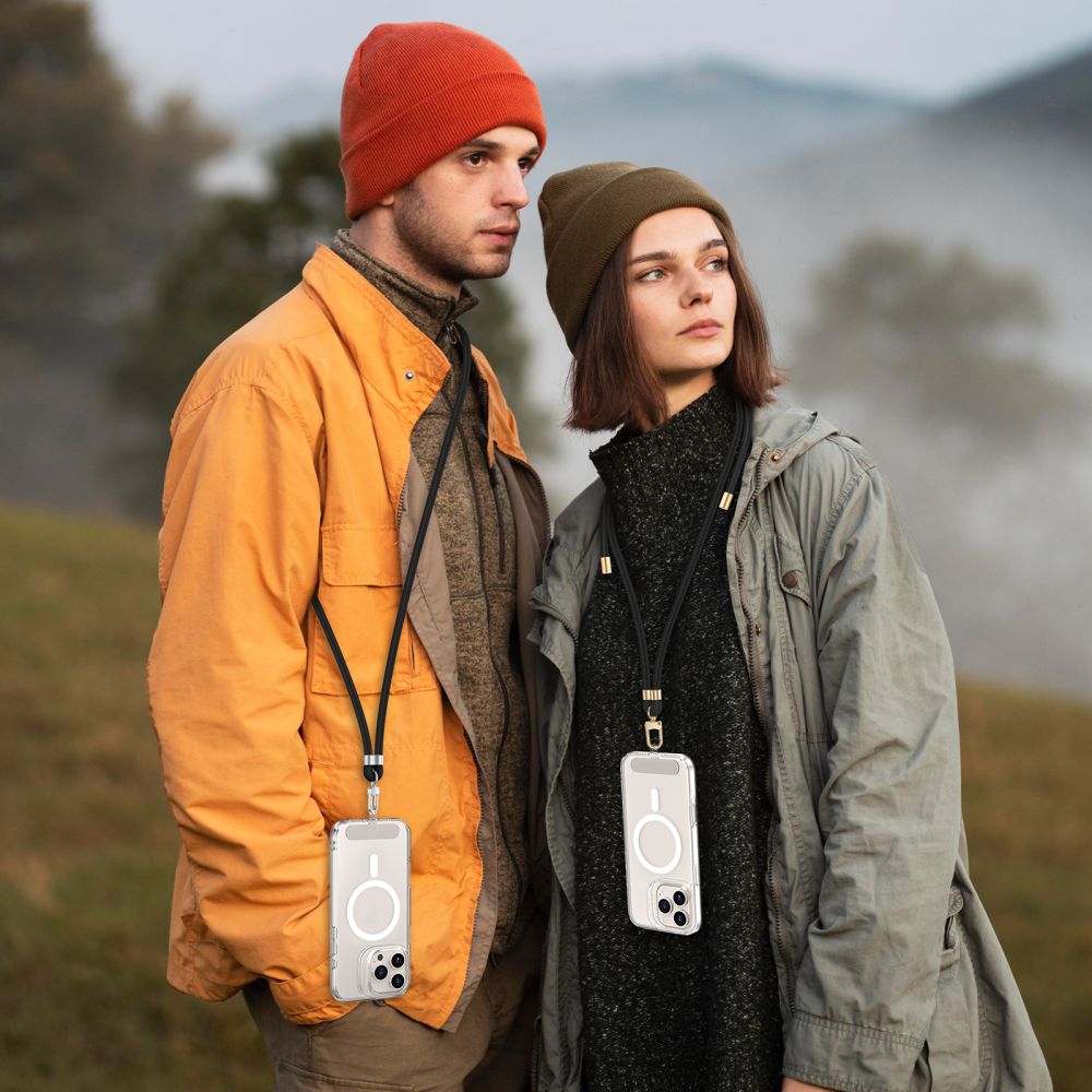 Tech - Protect C7S Rope CrossBody Strap - Universal Λουράκι για Θήκη Κινητού - Black / Gold