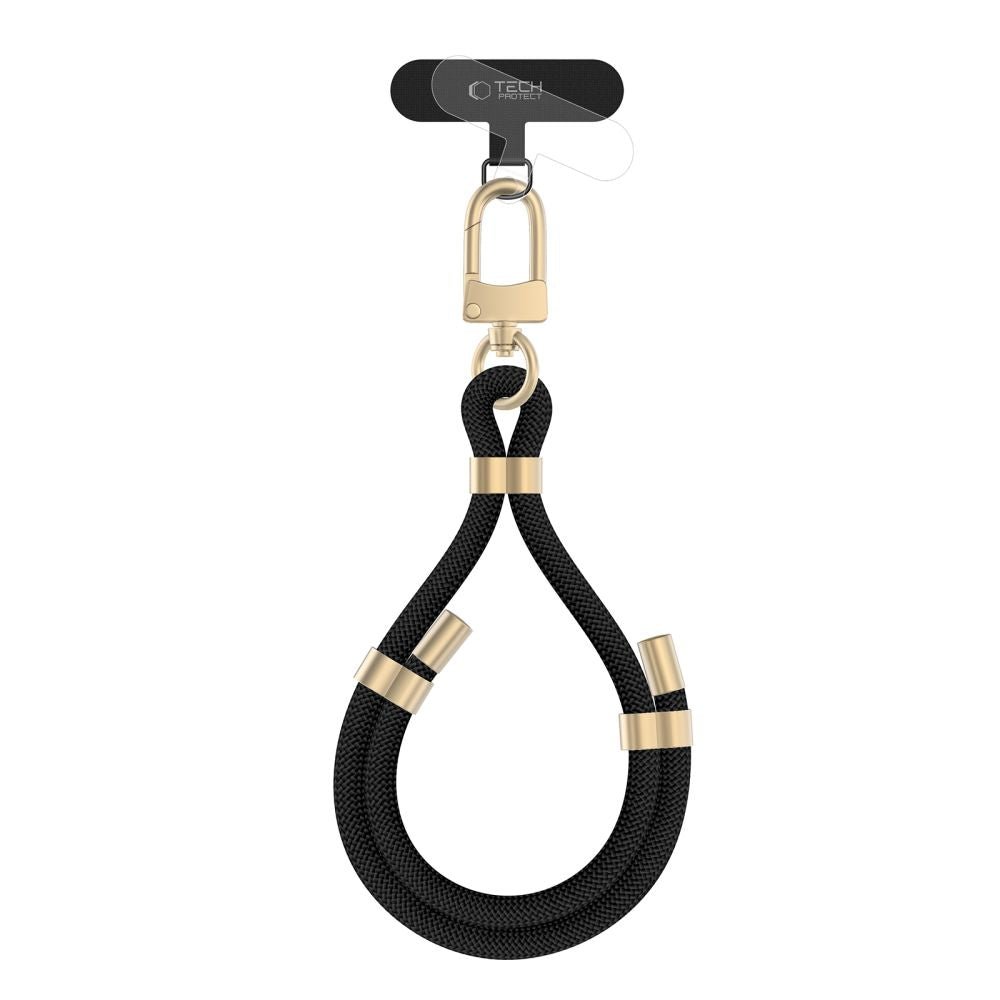 Tech - Protect C4S Rope Wrist Strap - Universal Λουράκι Καρπού για Θήκη Κινητού - Black / Gold