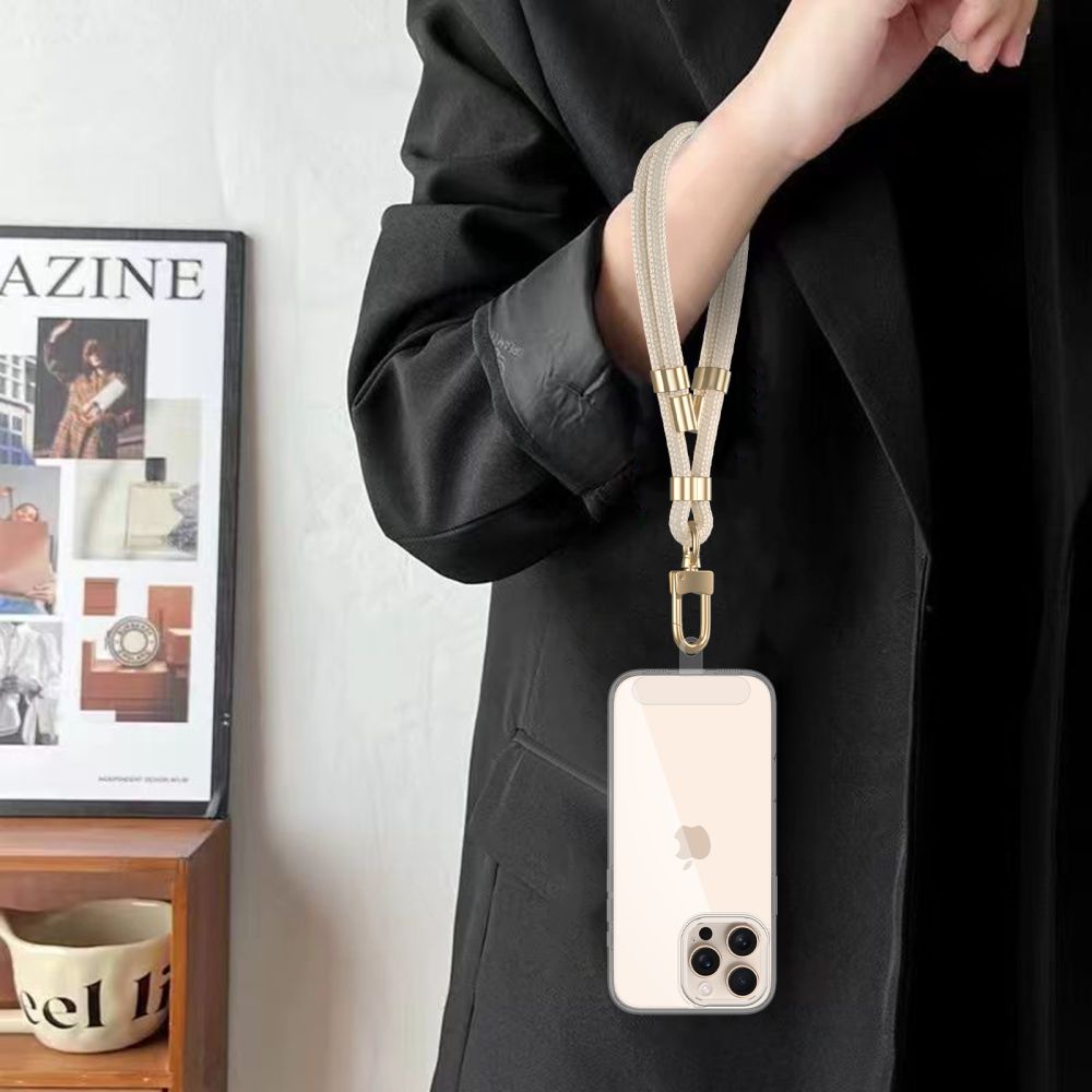 Tech - Protect C4S Rope Wrist Strap - Universal Λουράκι Καρπού για Θήκη Κινητού - Beige / Gold